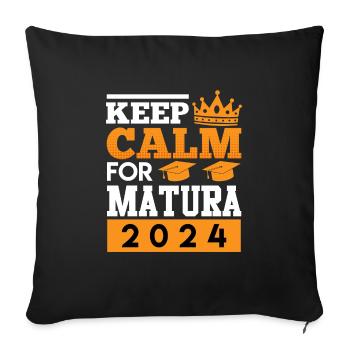 Maturant Keep Calm pour Matura 2024 Matura - Housse de coussin décorative 45 x 45 cm - noir - Devant