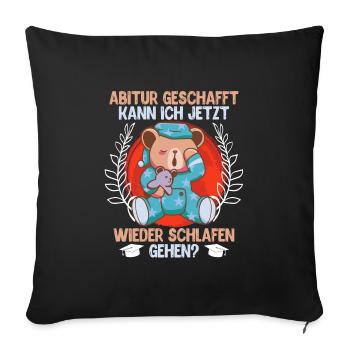 Je peux retourner me coucher Abi - Housse de coussin décorative 45 x 45 cm - noir - Devant