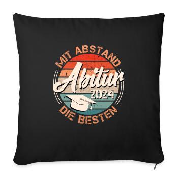 Abitur 2024: By far the BEST high school graduates - Sofa pillowcase 17,3'' x 17,3'' (45 x 45 cm) - black - Front