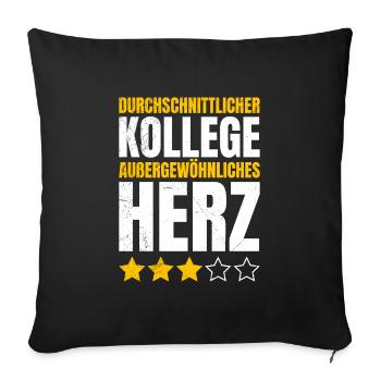 Collègue moyen de bureau extraordinaire - Housse de coussin décorative 45 x 45 cm - noir - Devant