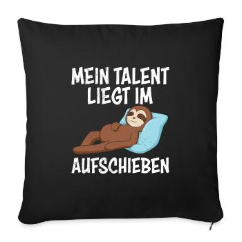 Lazy Colleagues My Talent Lies in Procrastination - Sofa pillowcase 17,3'' x 17,3'' (45 x 45 cm) - black - Front