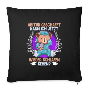 Je peux retourner me coucher Abi - Housse de coussin décorative 45 x 45 cm - noir - Devant