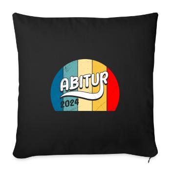 Abitur 2024 ABI Terminé Obtention du diplôme d’Abitur - Housse de coussin décorative 45 x 45 cm - noir - Devant