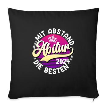 Remise des diplômes 2024 De loin le MEILLEUR DIPLÔMÉ - Housse de coussin décorative 45 x 45 cm - noir - Devant
