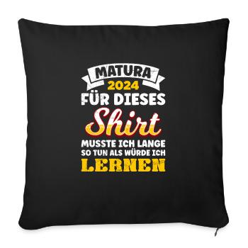 Matura 2024 Pour cette chemise Maturianten Funny - Housse de coussin décorative 45 x 45 cm - noir - Devant