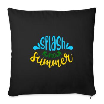 Splash into Summer - Sofa pillowcase 17,3'' x 17,3'' (45 x 45 cm) - black - Front