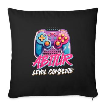 Diplômés du niveau Abitur 2024 Complete Gamer High School - Housse de coussin décorative 45 x 45 cm - noir - Devant