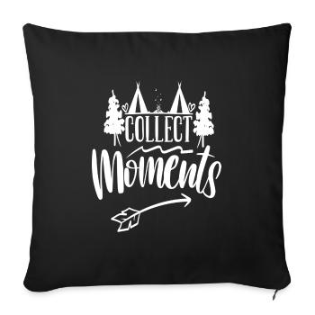 Collect Moments - Camping Love - Sofa pillowcase 17,3'' x 17,3'' (45 x 45 cm) - black - Front