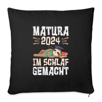 Matura 2024 Made in Sleep Maturiant Drôle - Housse de coussin décorative 45 x 45 cm - noir - Devant
