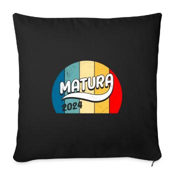Maturité 2024 Certificat de fin d’études secondaires 2024 - Housse de coussin décorative 45 x 45 cm - noir - Devant