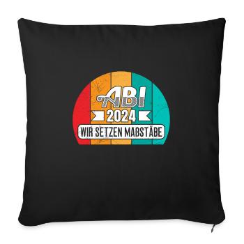 Abitur 2024 Abitur Completed Abitur Graduation - Sofa pillowcase 17,3'' x 17,3'' (45 x 45 cm) - black - Front