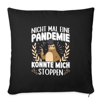 Master La pandémie n'a pas pu m'arrêter - Housse de coussin décorative 45 x 45 cm - noir - Devant