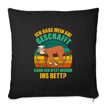 Abiturient Habe Mein Abi Geschafft Abschluss - Sofakissenbezug 45 x 45 cm - Schwarz - Vorne