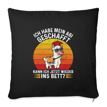 Abiturient Habe Mein Abi Geschafft Abschluss - Sofakissenbezug 45 x 45 cm - Schwarz - Vorne