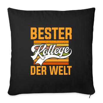 Bester Kollege der Welt Mitarbeiter Bürokollege - Sofakissenbezug 45 x 45 cm - Schwarz - Vorne