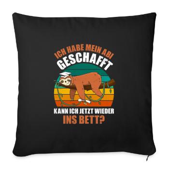 Abiturient Habe Mein Abi Geschafft Abschluss - Sofakissenbezug 45 x 45 cm - Schwarz - Vorne