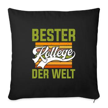 Bester Kollege der Welt Mitarbeiter Bürokollege - Sofakissenbezug 45 x 45 cm - Schwarz - Vorne