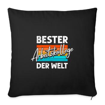 Abschied Bester Arbeitskollege der Welt - Sofakissenbezug 45 x 45 cm - Schwarz - Vorne
