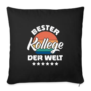 Arbeitskollege Bester Kollege der Welt Abschied - Sofakissenbezug 45 x 45 cm - Schwarz - Vorne