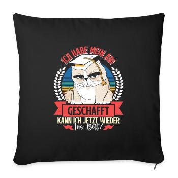 Abiturient Habe Mein Abi Geschafft Abschluss - Sofakissenbezug 45 x 45 cm - Schwarz - Vorne