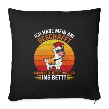 Abiturient Habe Mein Abi Geschafft Abschluss - Sofakissenbezug 45 x 45 cm - Schwarz - Vorne
