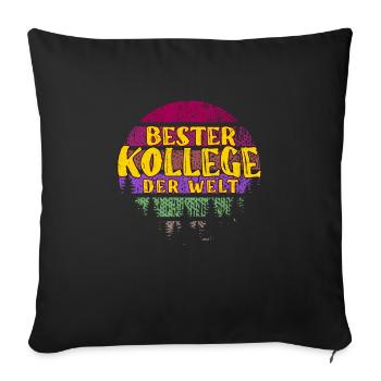 Bester Kollege der Welt Abschiedsparty Kollege - Sofakissenbezug 45 x 45 cm - Schwarz - Vorne