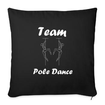 Women's pole dancing pole dancing - Sofa pillowcase 17,3'' x 17,3'' (45 x 45 cm) - black - Front