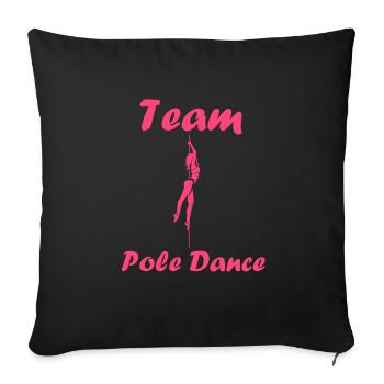 Women's pole dancing pole dancing - Sofa pillowcase 17,3'' x 17,3'' (45 x 45 cm) - black - Front