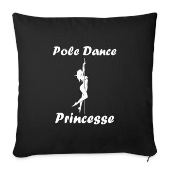 Women's pole dancing pole dancing - Sofa pillowcase 17,3'' x 17,3'' (45 x 45 cm) - black - Front