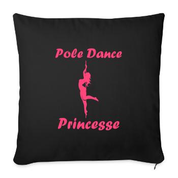 Women's pole dancing pole dancing - Sofa pillowcase 17,3'' x 17,3'' (45 x 45 cm) - black - Front