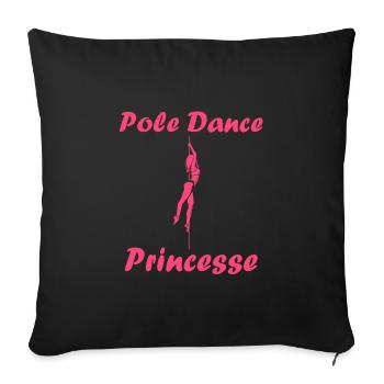 Women's pole dancing pole dancing - Sofa pillowcase 17,3'' x 17,3'' (45 x 45 cm) - black - Front