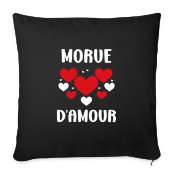 Morue - Housse de coussin décorative 45 x 45 cm - noir - Devant