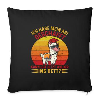 Abiturient Habe Mein Abi Geschafft Abschluss - Sofakissenbezug 45 x 45 cm - Schwarz - Vorne
