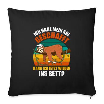 Abiturient Habe Mein Abi Geschafft Abschluss - Sofakissenbezug 45 x 45 cm - Schwarz - Vorne