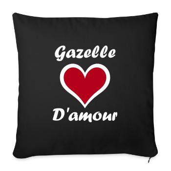 Gazelle - Housse de coussin décorative 45 x 45 cm - noir - Devant
