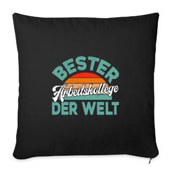 Bürokollege BESTER Arbeitskollege der Welt - Sofakissenbezug 45 x 45 cm - Schwarz - Vorne
