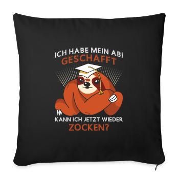 Abiturient Habe Mein Abitur Geschafft Lustiges - Sofakissenbezug 45 x 45 cm - Schwarz - Vorne