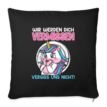Arbeitskollegen Wir Werden Dich Vermissen - Sofakissenbezug 45 x 45 cm - Schwarz - Vorne