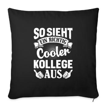 Mitarbeiter So Sieht ein Richtig Cooler Kollege - Sofakissenbezug 45 x 45 cm - Schwarz - Vorne