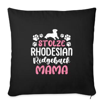 Ridgeback STOLZE RHODESIAN RIDGEBACK MAMA - Sofakissenbezug 45 x 45 cm - Schwarz - Vorne