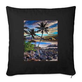 Hawaii - Sofakissenbezug 45 x 45 cm - Schwarz - Vorne