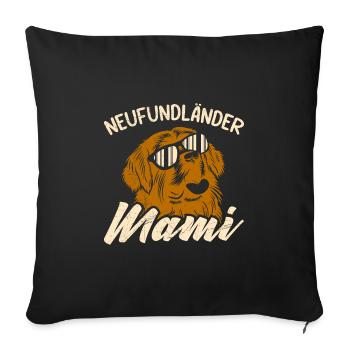 Hundemama NEUFUNDLÄNDER MAMI Newfie Momma - Sofakissenbezug 45 x 45 cm - Schwarz - Vorne