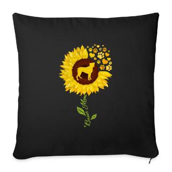 BOXER MAMI German Boxer Dog Owner - Sofa pillowcase 17,3'' x 17,3'' (45 x 45 cm) - black - Front