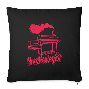 Barbecue SMOKEOLOGIST Meat Lovers Grilling - Sofa pillowcase 17,3'' x 17,3'' (45 x 45 cm) - black - Front