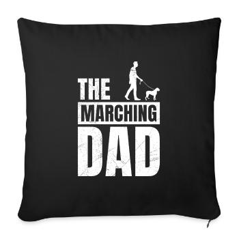 German Boxer THE MARCHING DAD Funny - Sofa pillowcase 17,3'' x 17,3'' (45 x 45 cm) - black - Front