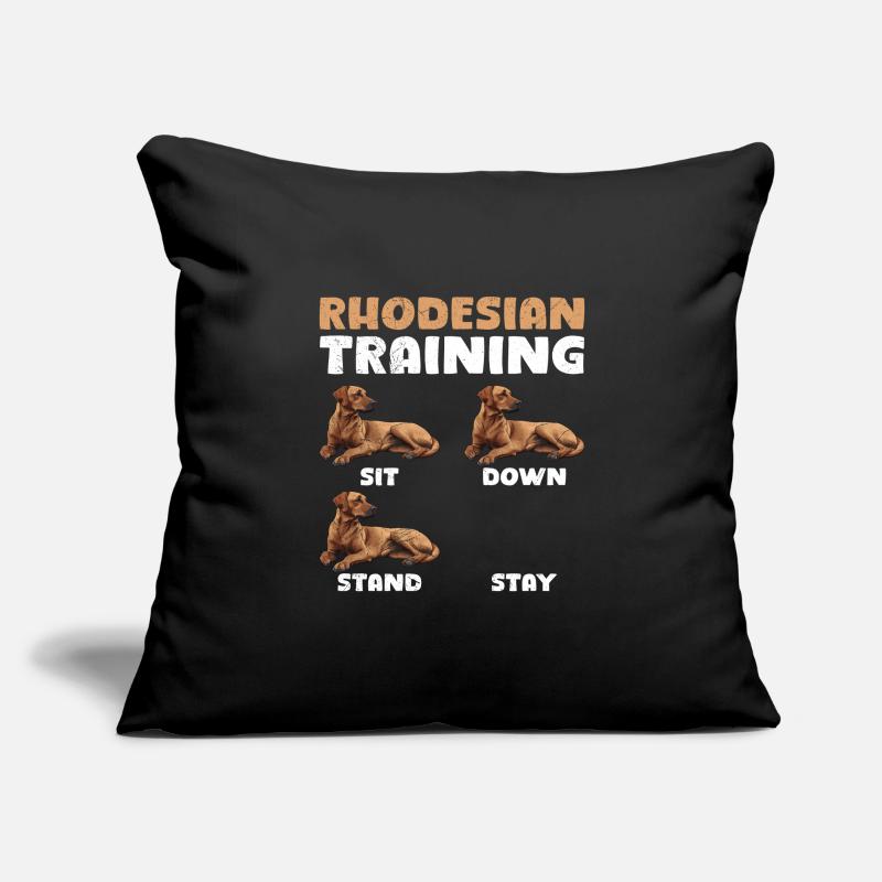 RHODESIAN RIDGEBACK TRAINING Funny Ridgeback Housse de coussin décorative 45 x 45 cm