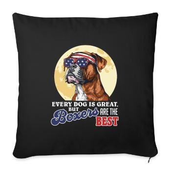Boxer allemand MAIS LES BOXEURS SONT LES MEILLEURS Cooles - Housse de coussin décorative 45 x 45 cm - noir - Devant