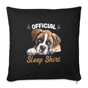 German Boxer OFFICIAL SLEEP SHIRT Boxer - Sofa pillowcase 17,3'' x 17,3'' (45 x 45 cm) - black - Front
