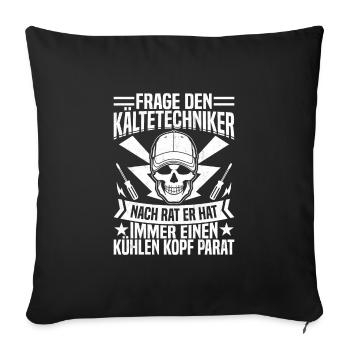 Mécatronicien pour les outils de réfrigération - Housse de coussin décorative 45 x 45 cm - noir - Devant