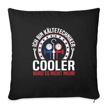 Technicien en climatisation Technicien en mécatronique pour - Housse de coussin décorative 45 x 45 cm - noir - Devant